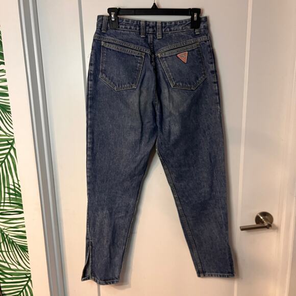 VTG 90's Guess By Georges Marciano Tapered Leg Ankle Jeans Size 32 - Picture 2 of 10